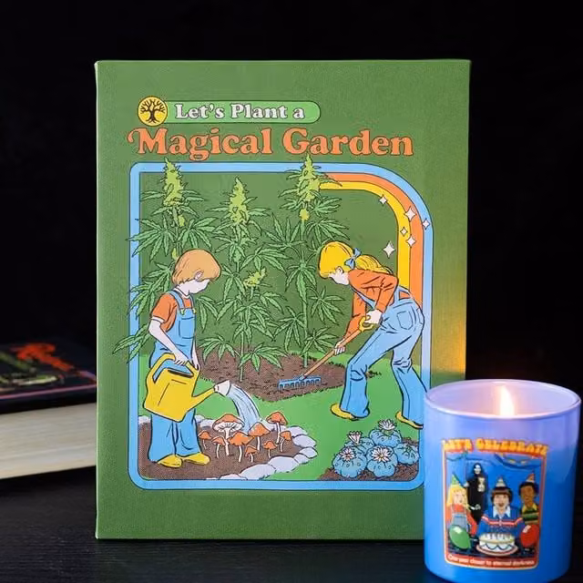 Uniqueful Steven Rhodes Magical Garden Canvas Plaque, Green, W: 19 cm, H: 25 cm – 1
