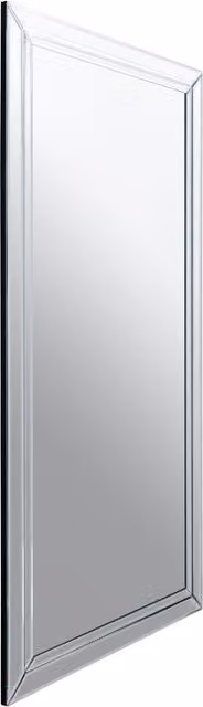 Orsina Sana Modern Rectangular Black and White Bevelled Wall Mirror