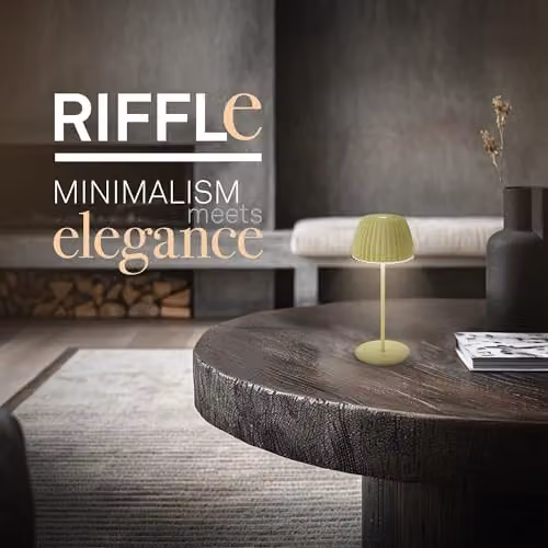Briloner Riffle Mini Rechargeable LED Table Lamp, Green, W/D/H: 8.5 x 8.5 x 20 cm – 2