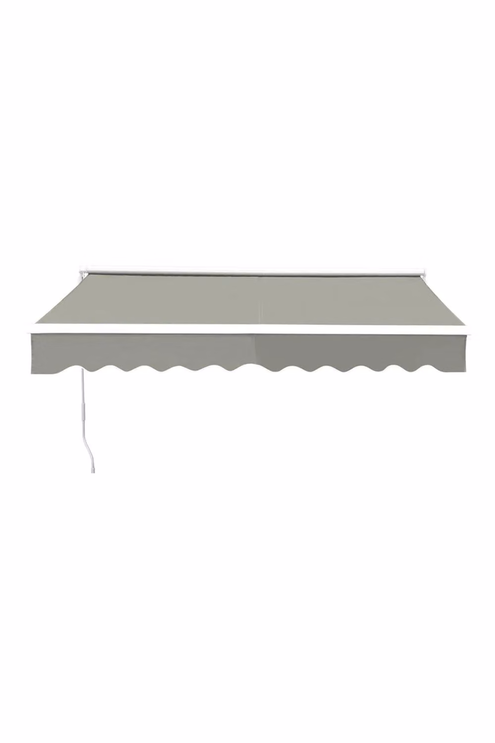 Garden Sanctuary Grey Retractable Outdoor Patio Awning Canopy with Drop Arm and Polyester Fabric, W/D: 400 x 300 cm – 3