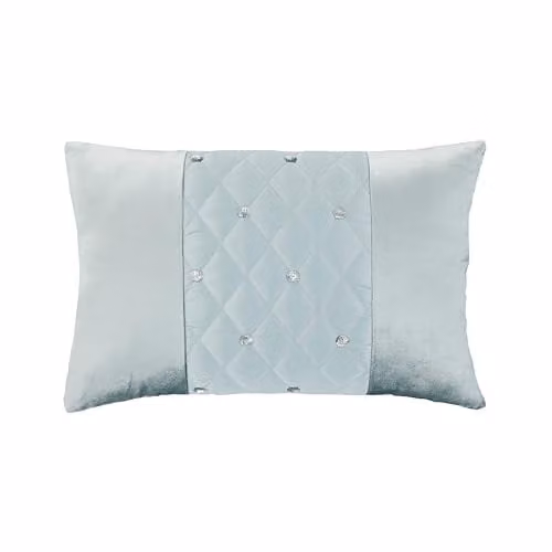 Catherine Lansfield Blue Sequin Cluster Filled Cushion W: 30 cm, H: 30 cm