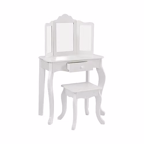 Liberty House Toys White Vanity Table and Stool Set – 2