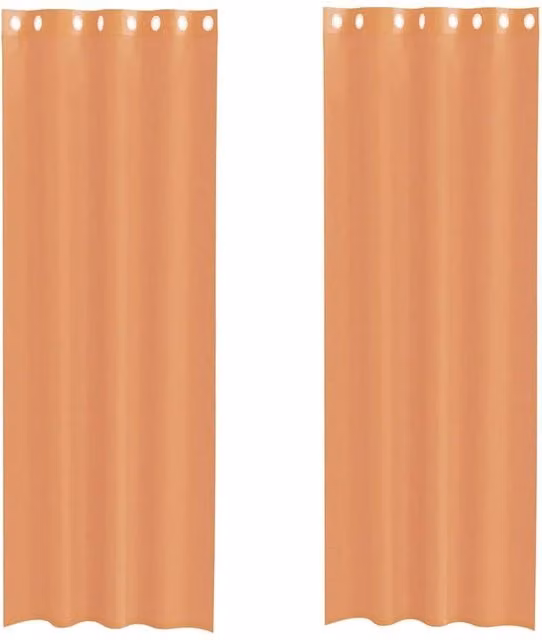 Berkfield Home Terracotta Voile Eyelet Curtains, 2 Pack