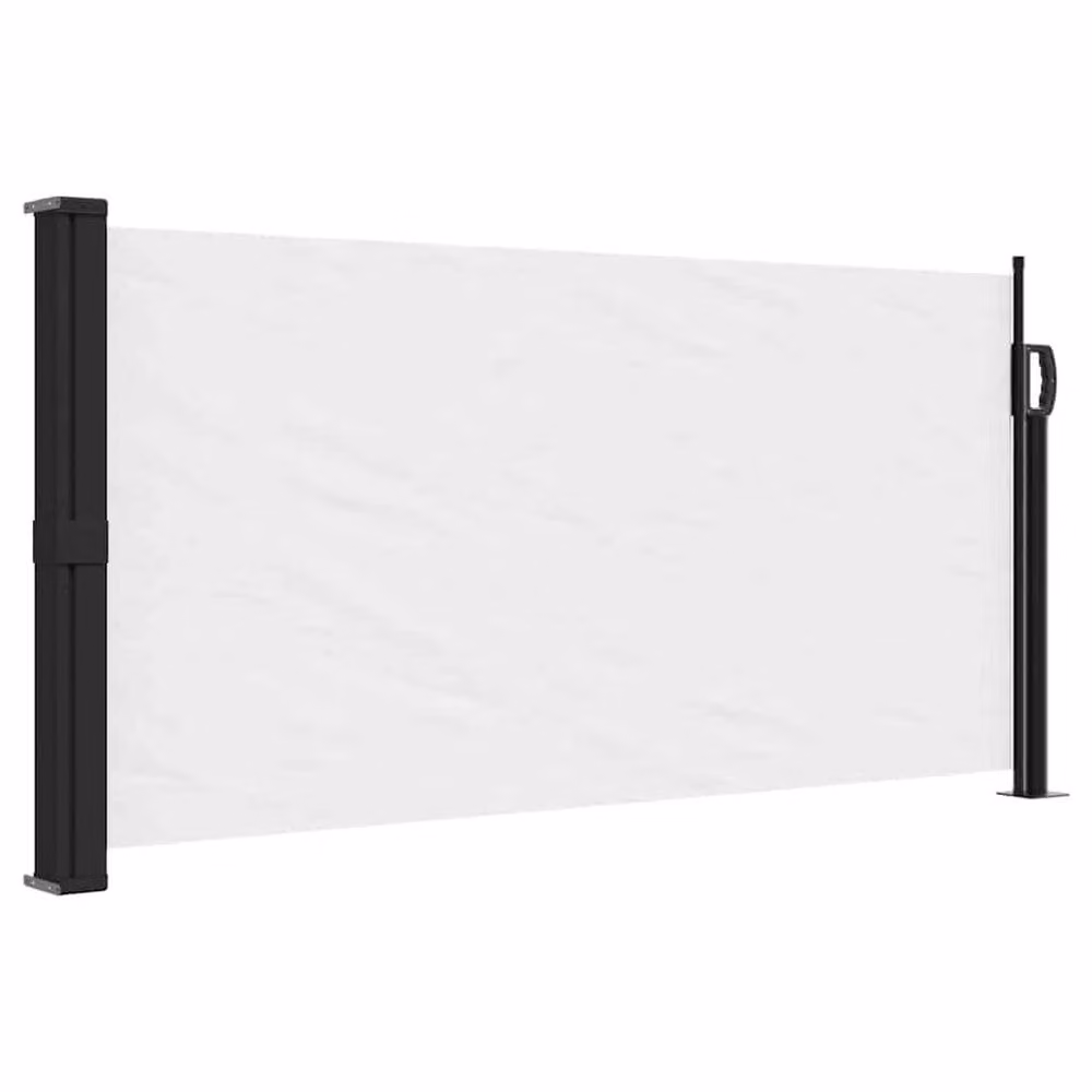 Berkfield Home Retractable White Polyester Side Awning, W/D/H: 500 x 100 x 100 cm – 2