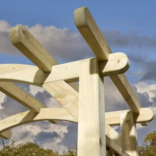 Rowlinson Gloucester Arch Garden Climbing Frame in Natural Timber Finish, H 238.5 x W 179.0 x D 179.0 cm – 2
