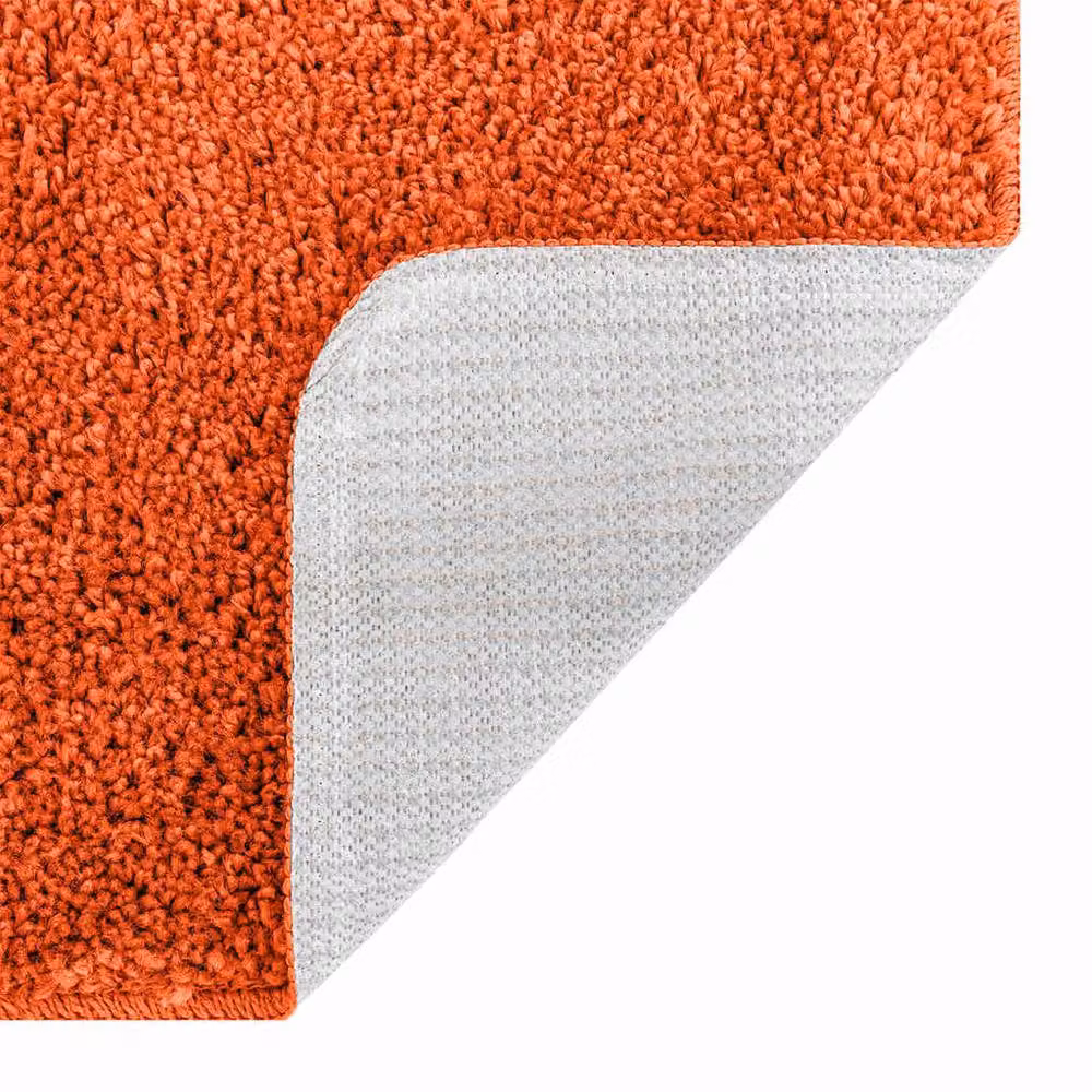 Berkfield Home Modern 2 Piece Non-Slip Orange Cotton Bath Mat Set – 5