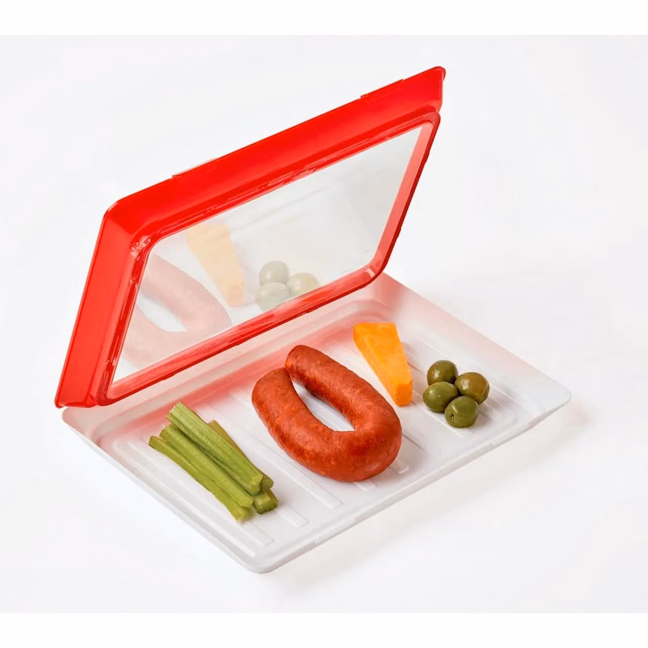 mysmartbuy Set of 2 Airtight Silicone Vacuum Seal Food Storage Trays, W: 30 cm, D: 23 cm, H: 3 cm – 2