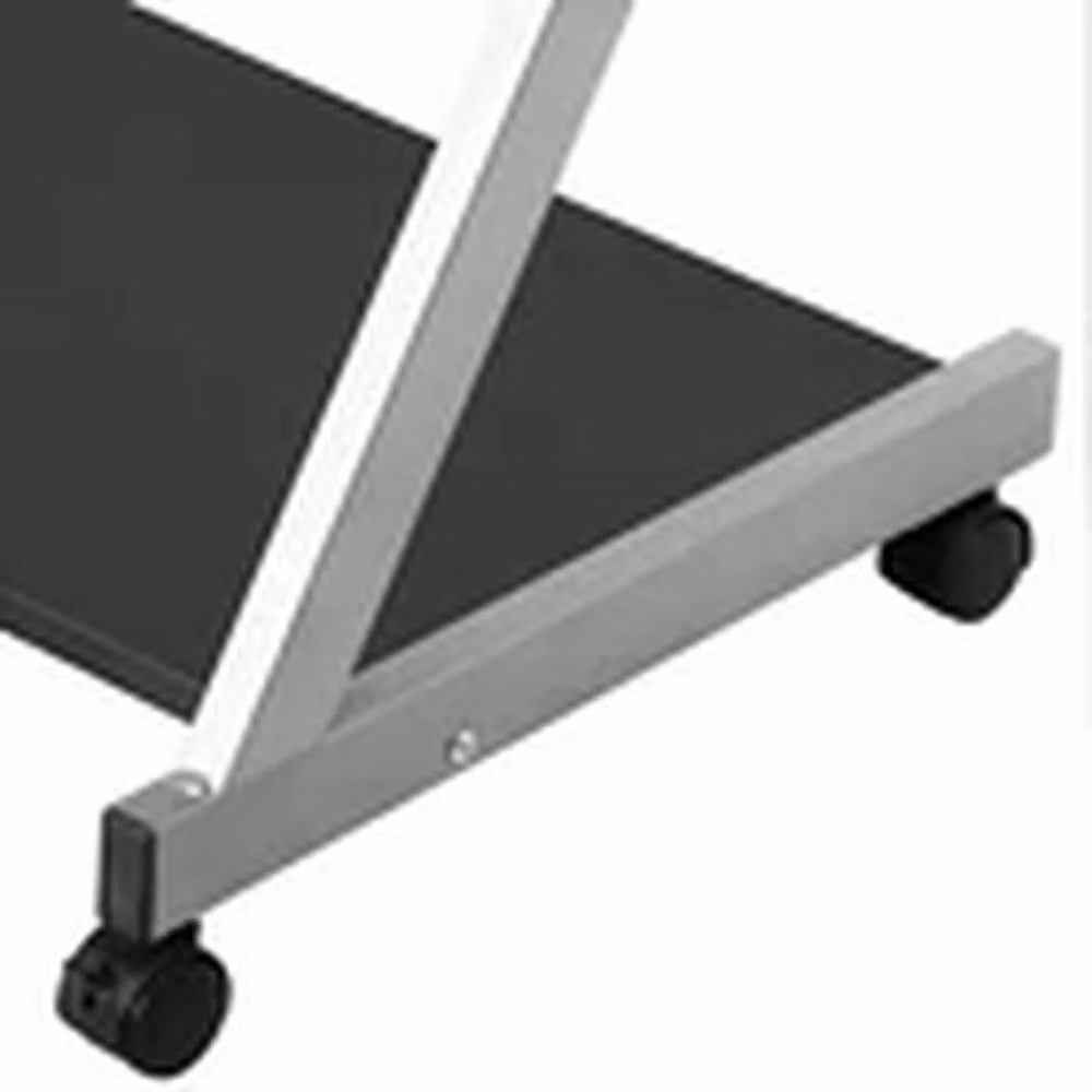 EONLION Z-Shaped Computer Desk with Keyboard Shelf in Black – 3