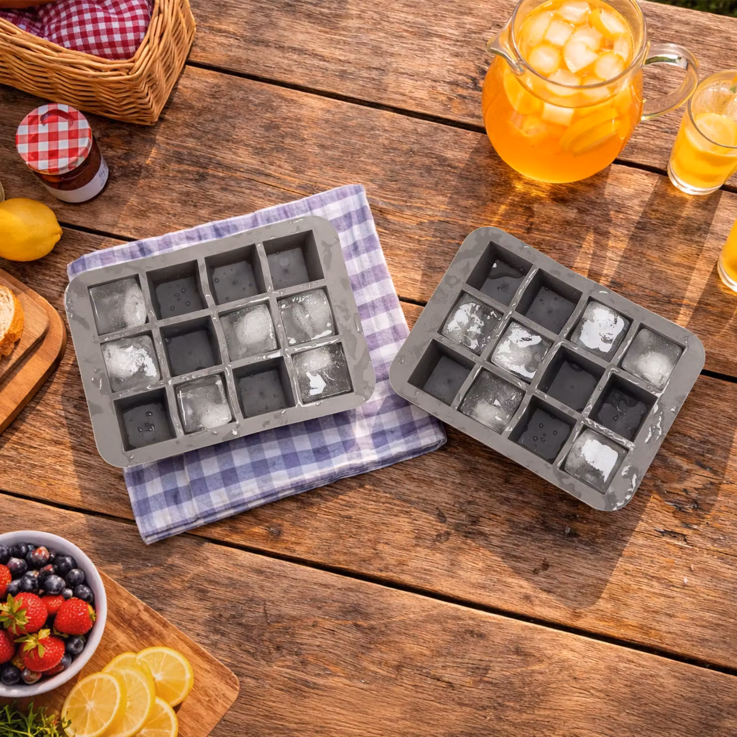 Libbi Lou Black Silicone Square Ice Cube Tray Two Pack (24 Cubes) – 7