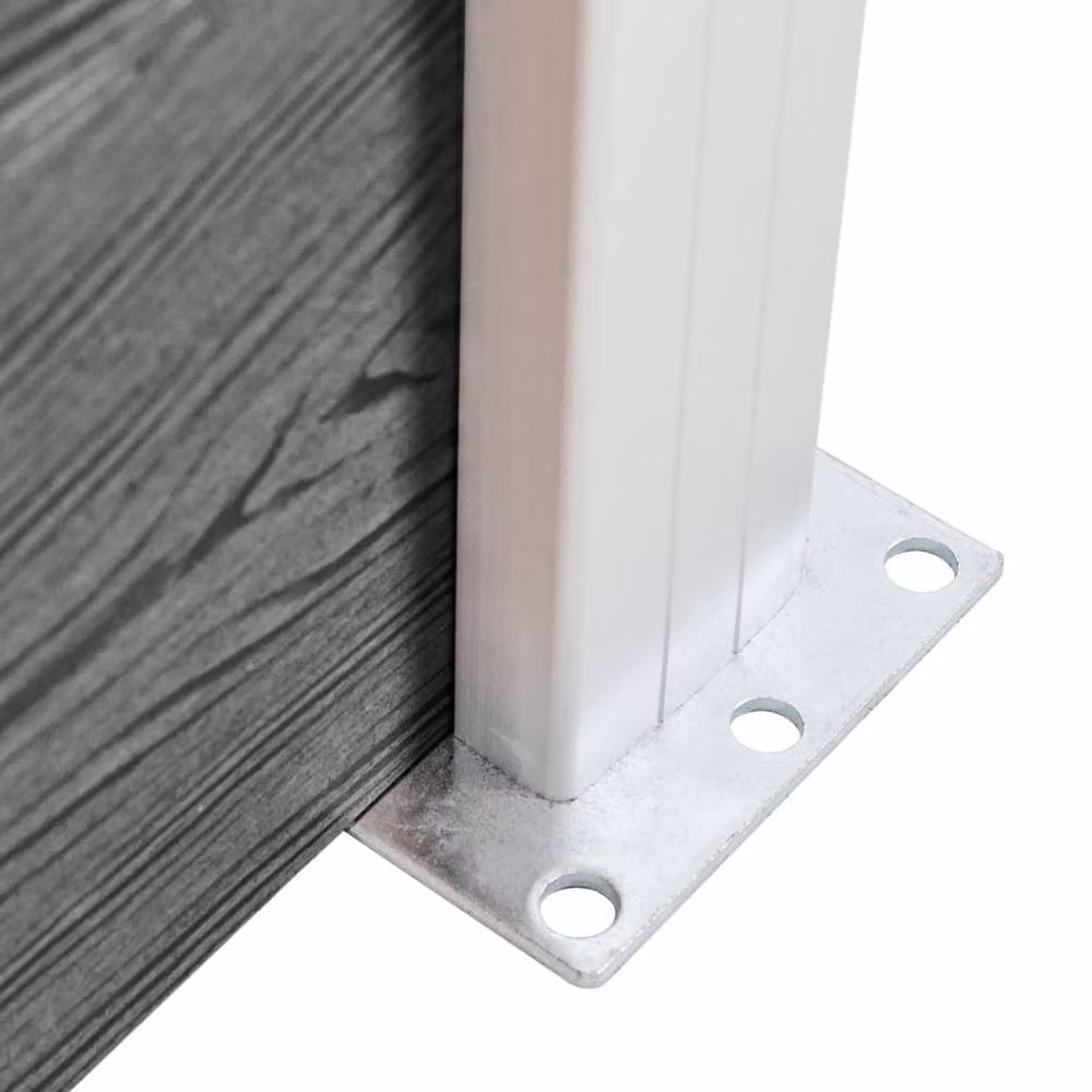 Berkfield Home Durable WPC Fence Panel Set, Black, W: 872 cm, H: 105 cm – 5