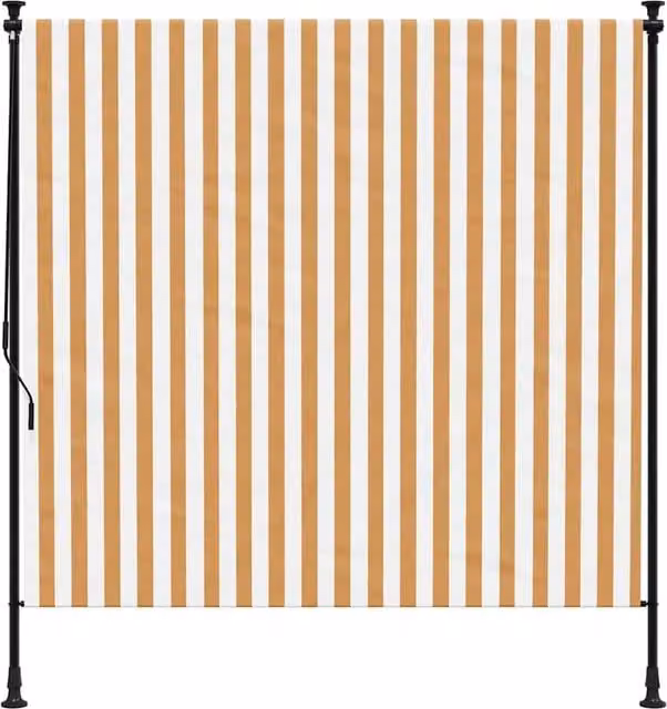 Berkfield Home Outdoor Roller Blind in Orange, White and Anthracite, W/H: 150 x 270 cm – 1