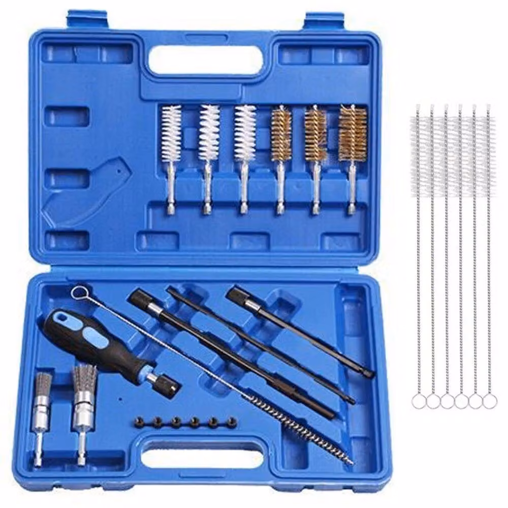 FLAVORA 25-Piece Diesel Injector Seat Cleaning Brush Tool Set in Blue – 2