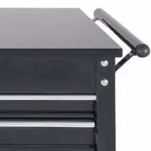 Phoenix Safe Company TC3316BK Portable Multifunctional Tool Cart with 3 Drawers and 1 Lockable Compartment, Black – 7