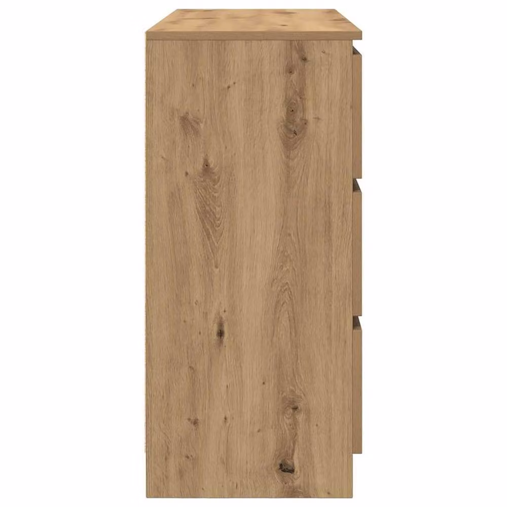 Berkfield Home Artisan Oak Sideboard in Brown, W/D/H: 100 x 35 x 76 cm – 3