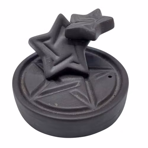 KDMD Pentagon Falls Backflow Incense Burner in Grey Ceramic