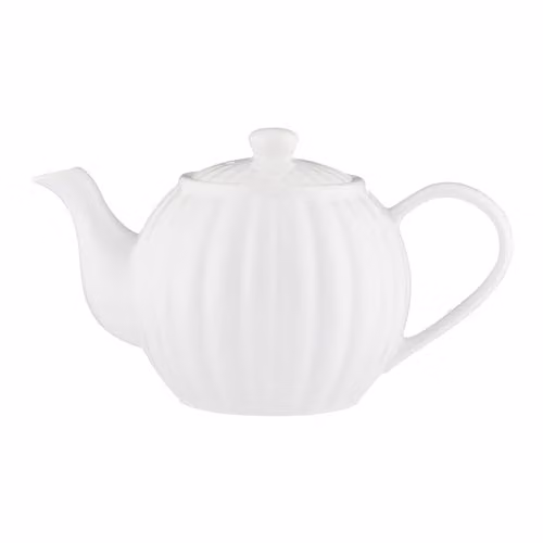 Price & Kensington Luxe 6 Cup Stoneware Teapot, White, 1100 ml – 1