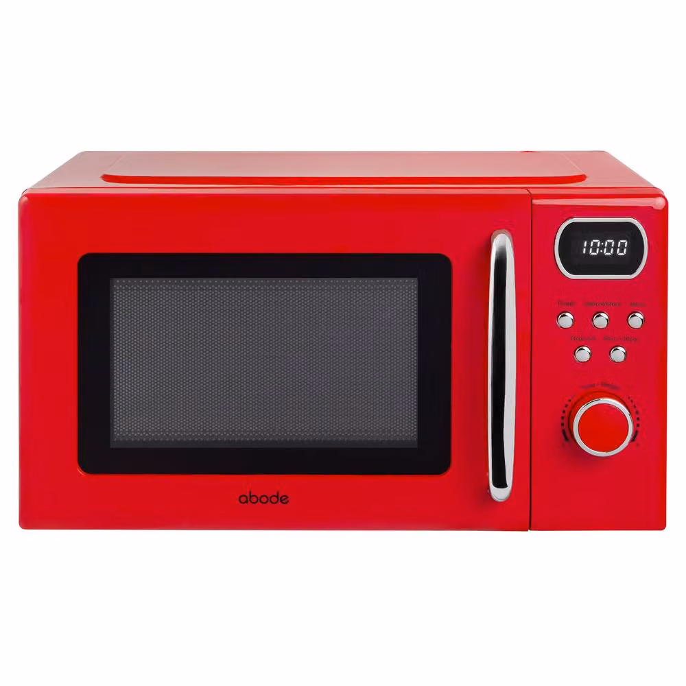 Abode AMD2004R Retro Digital Solo Microwave, 20L, 800W, Red – 6