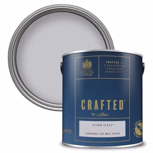 Crown Crafted Clean Slate Matt Emulsion Mid Grey Water Based Paint 2.5L