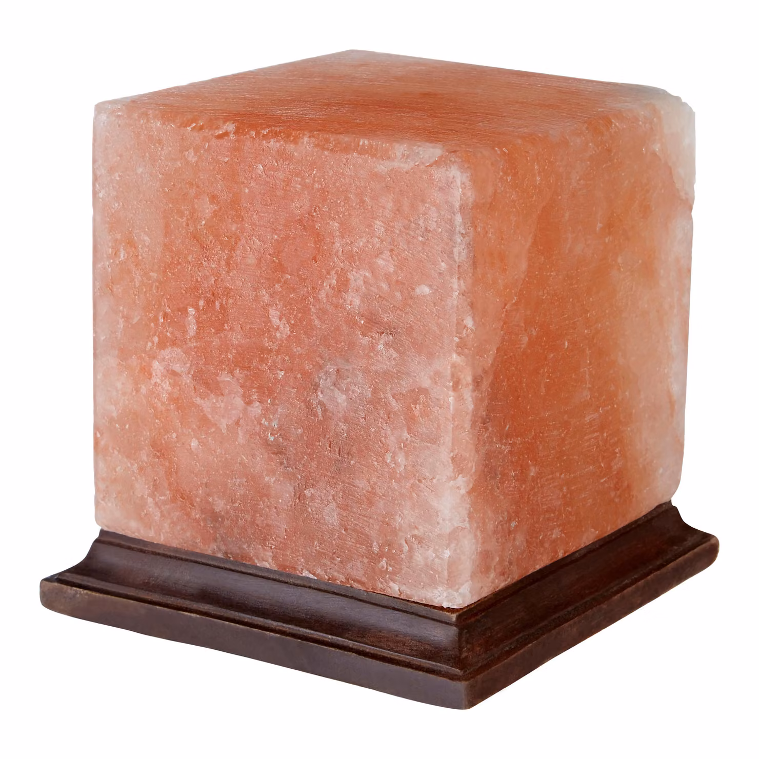 Orsina Nepal Box Salt Lamp with Himalayan Salt Chunks in a Wooden Cage Frame, Orange – 2