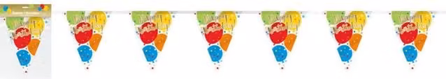 KDMD Glitz Gold Happy Birthday Bunting, Pack of 6, Gold