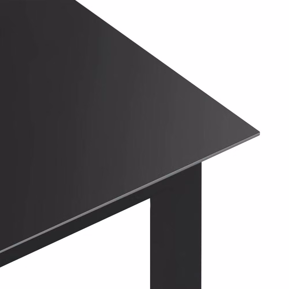 Berkfield Home Black Aluminium and Glass Garden Table W/D/H: 150 x 90 x 74 cm – 3
