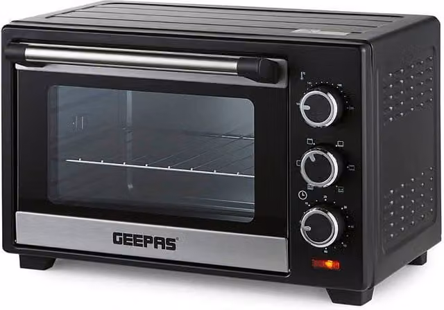 Geepas 19L Electric Mini Oven with Rotisserie, 1280W, 6 Functions, Black – 1