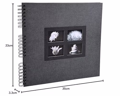 Exacompta Passion Spiral Photo Album, Black, 60 Pages, W: 32 cm, H: 32 cm – 3