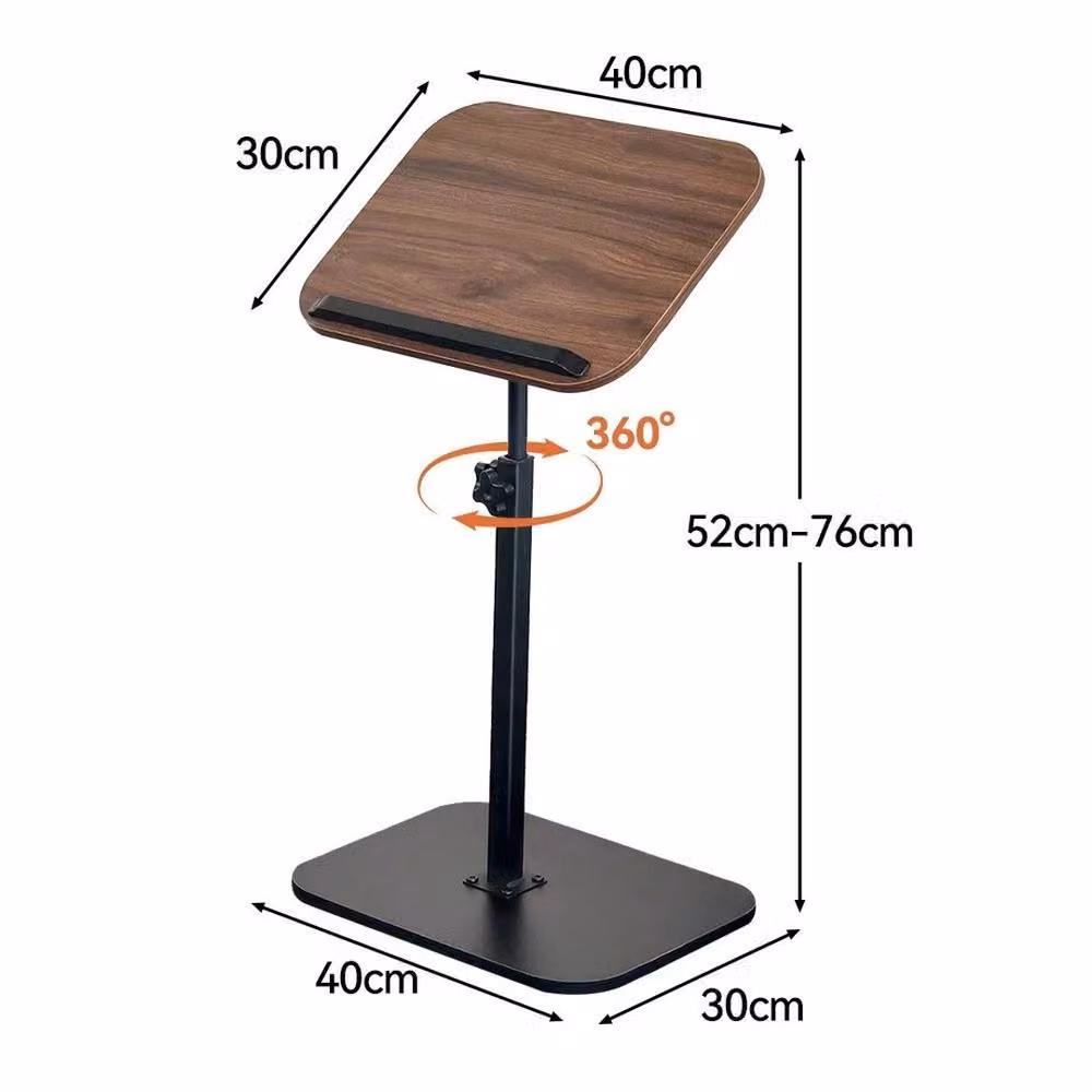 FLAVORA C Shaped Side Table in Black with Metal Sled Base – 2