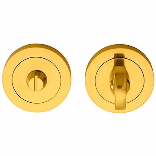 Loops Thumbturn Lock and Release Handle with 67mm Spindle in Polished Brass