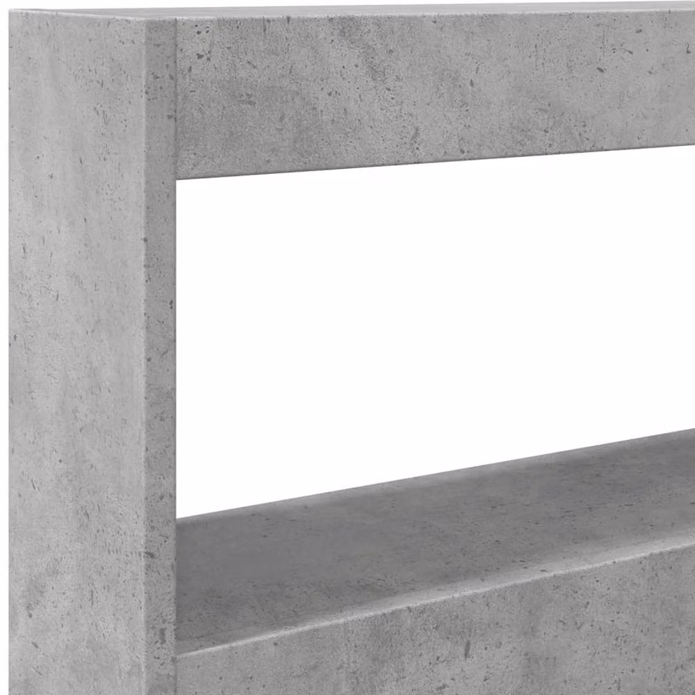 Berkfield Home Headboard Cabinet with Integrated LED Lighting in Matt Concrete Grey, W/D/H: 120 x 17 x 102 cm – 5