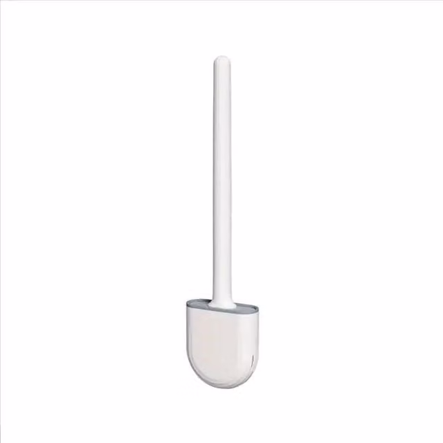 Nes Home Wall Mounted Silicone Toilet Brush and Holder in White – 1