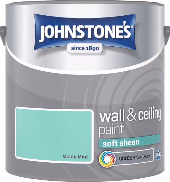 Johnstone's Vinyl Soft Sheen Emulsion Paint in Miami Mint