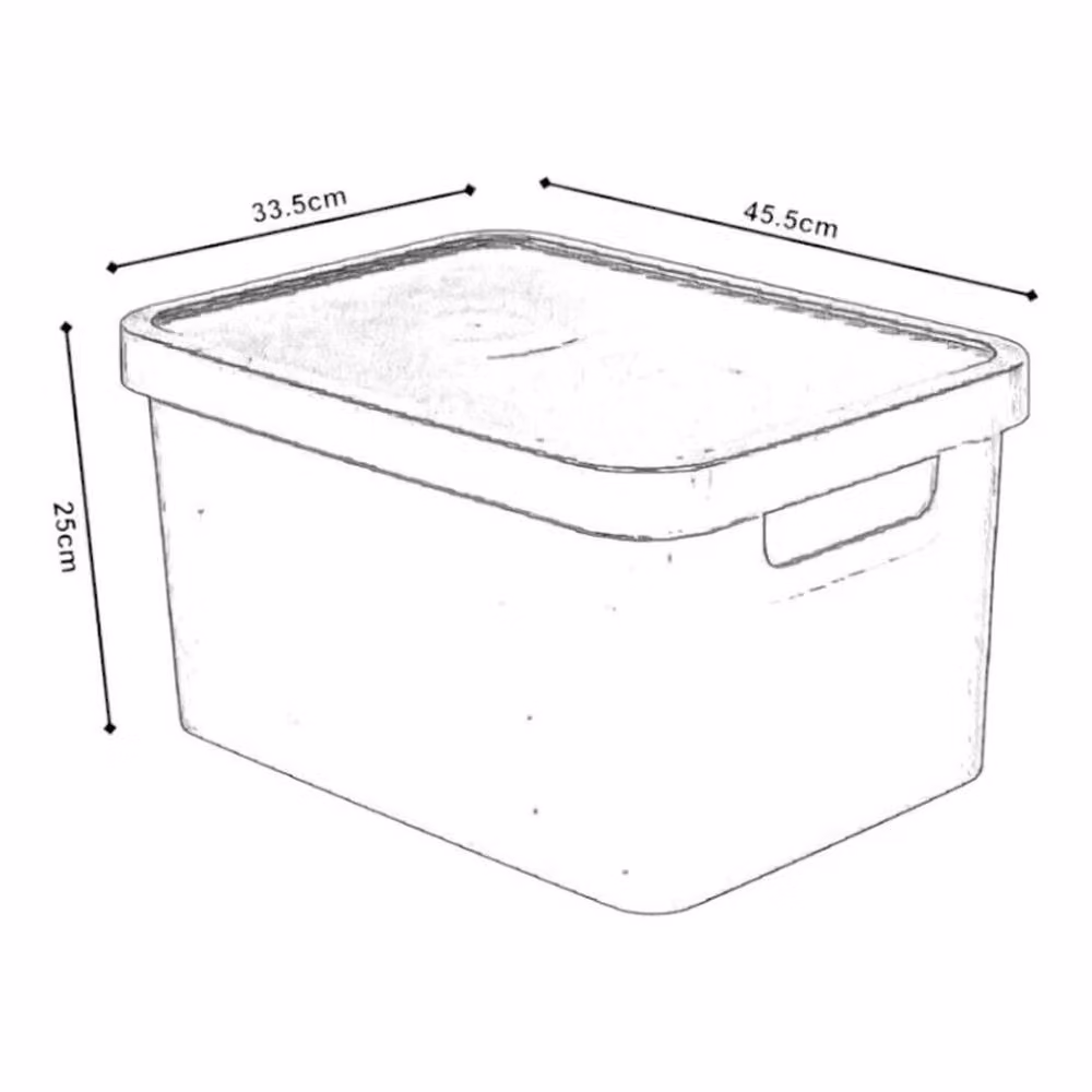 NESTLUNE Max Set of 3 Black Plastic Storage Boxes with Lid, 31L Each – 2