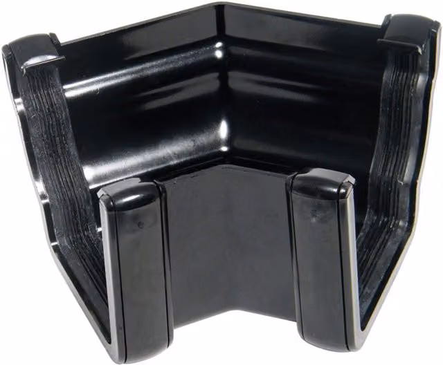 FloPlast Niagara 135 Degree External Angle Black PVC, Width: 110 mm, Depth: 80 mm