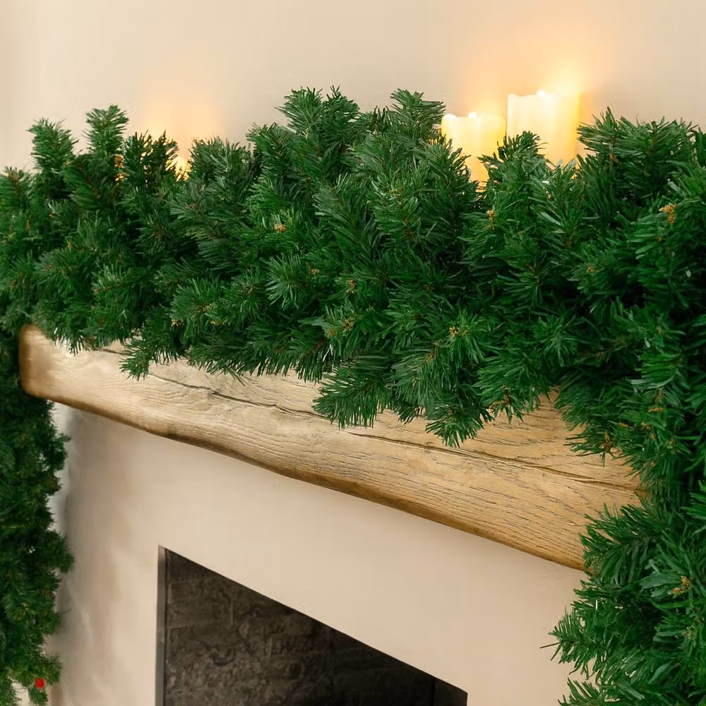 Marco Paul Luxury Traditional Green Christmas Pine Garland – 10