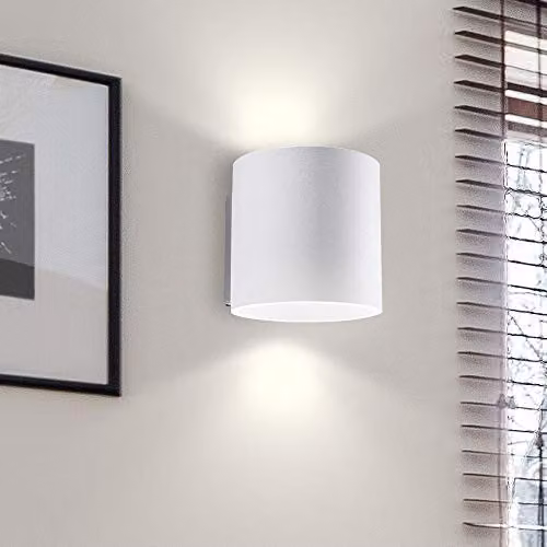 SOLLUX ORBIS SL.0048 Modern LED Wall Lamp, White Aluminium Round Sconce with G9 Socket for Kitchen and Bedroom – 3