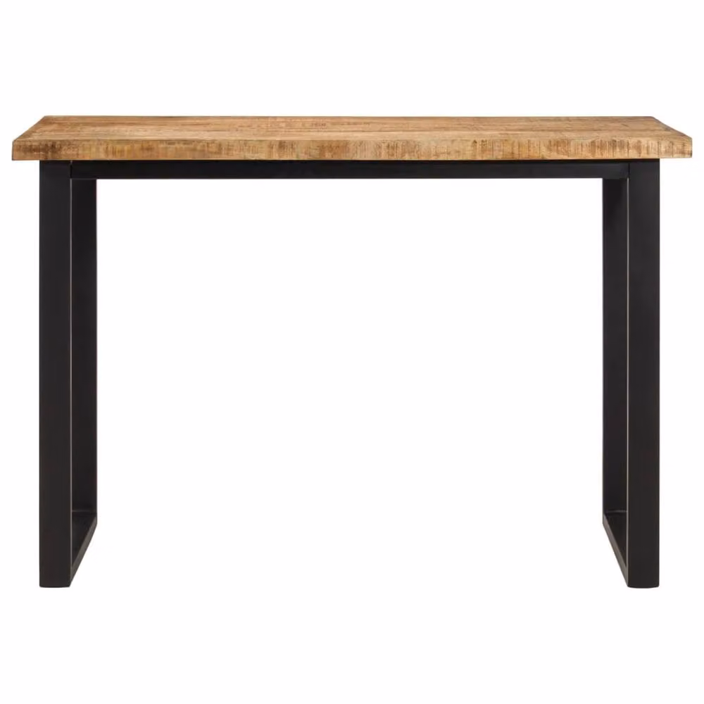 Berkfield Home Rectangular Mango Wood Dining Table in Brown, W/D/H: 110 x 55 x 75 cm – 2