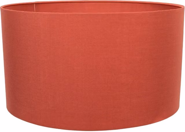 ValueLights Reni Large Fabric Drum Ceiling Lamp Shade, Red and Orange, Diameter: 45 cm