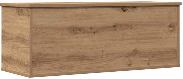 Berkfield Home Artisan Oak Storage Box in Brown, W/D/H: 90 x 35 x 35 cm – 1