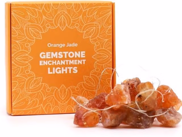 KDMD Orange Jade Gemstone LED String Lights with USB Power – 1