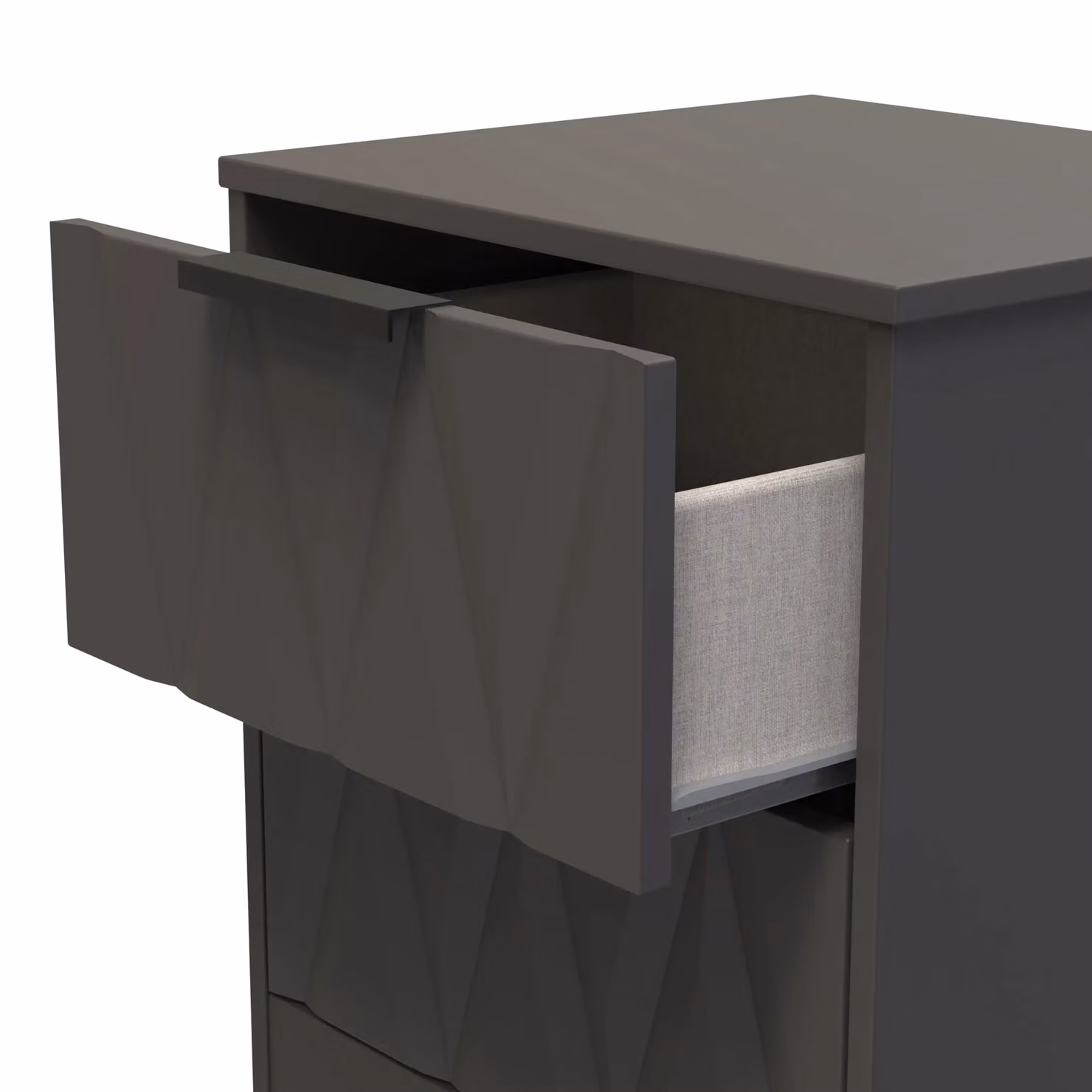 Ready Assembled 2 U Washington 2 Drawer Bedside Cabinet in Dark Grey – 3