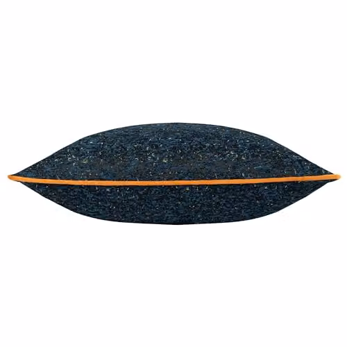 Paoletti Galaxy Chenille Piped Square Cushion in Blue and Gold, W/D/H: 50 x 50 x 50 cm – 2