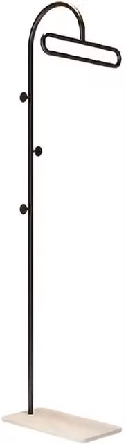 FORGEVIO Black Modern Iron Floor Coat Stand Rack for Entryway and Lounge Storage, Width: 50 cm – 1
