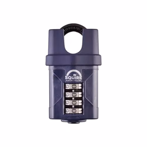 Squire Heavy Duty 4 Wheel Combination Padlock in Blue, 50 mm – 1