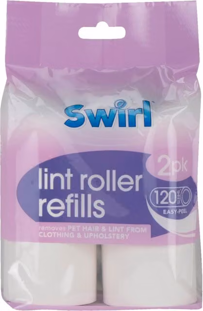 Swirl Lint Roller Refills, Pack of 2, White