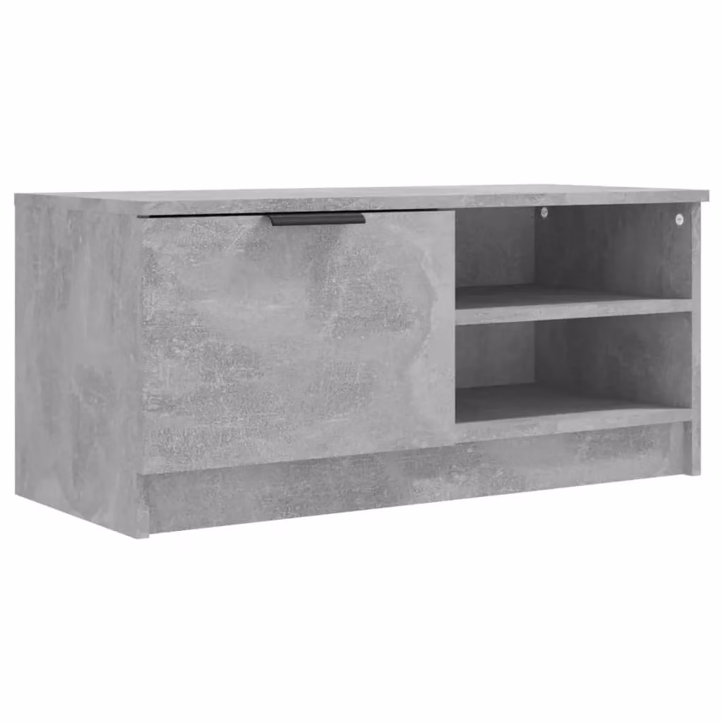 Berkfield Home Modern TV Cabinet in Concrete Grey, W/D/H: 80 x 35 x 36.5 cm – 2
