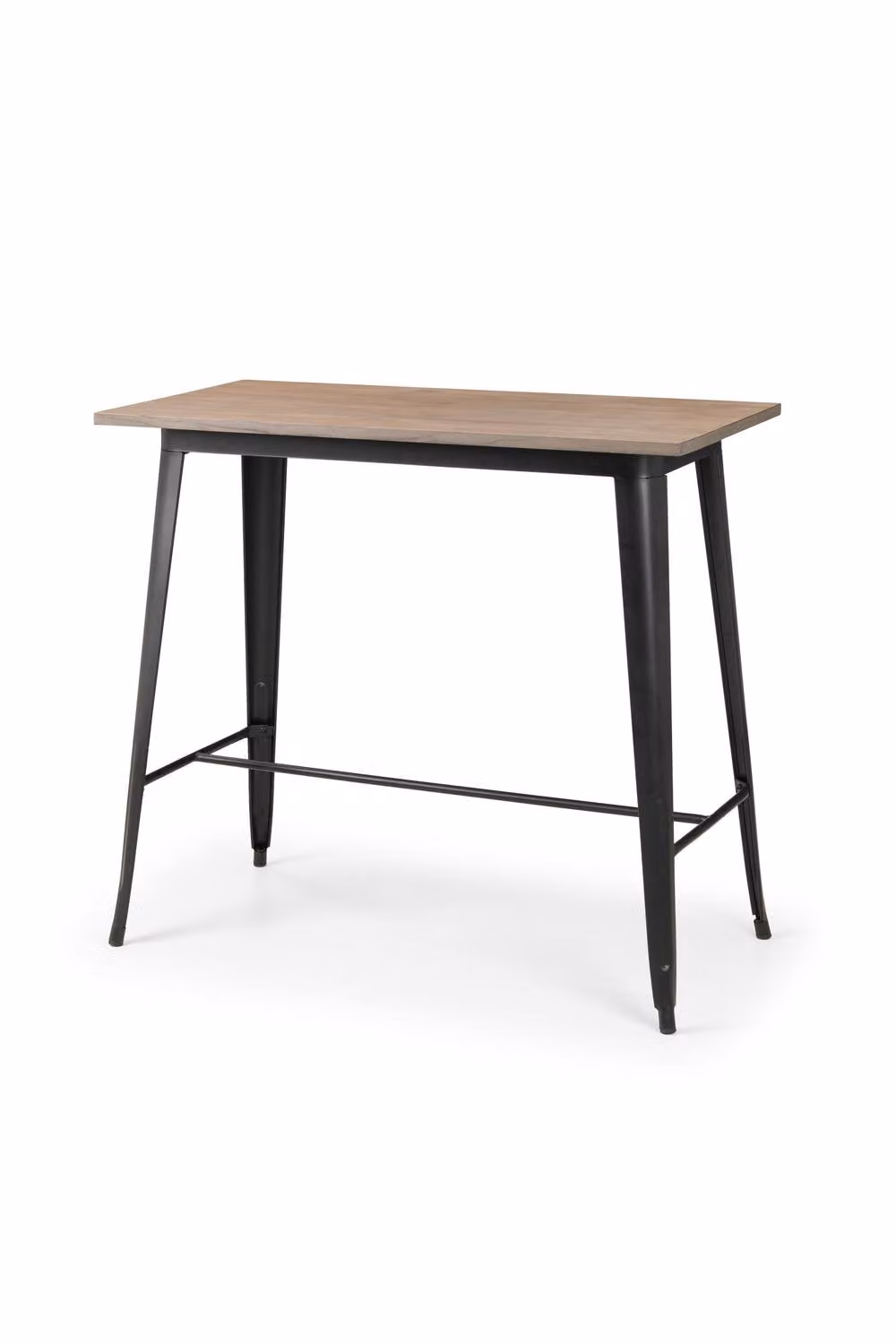 Julian Bowen Grafton Bar Table in Mocha Elm and Black, W: 120 cm, D: 60 cm, H: 105 cm – 3