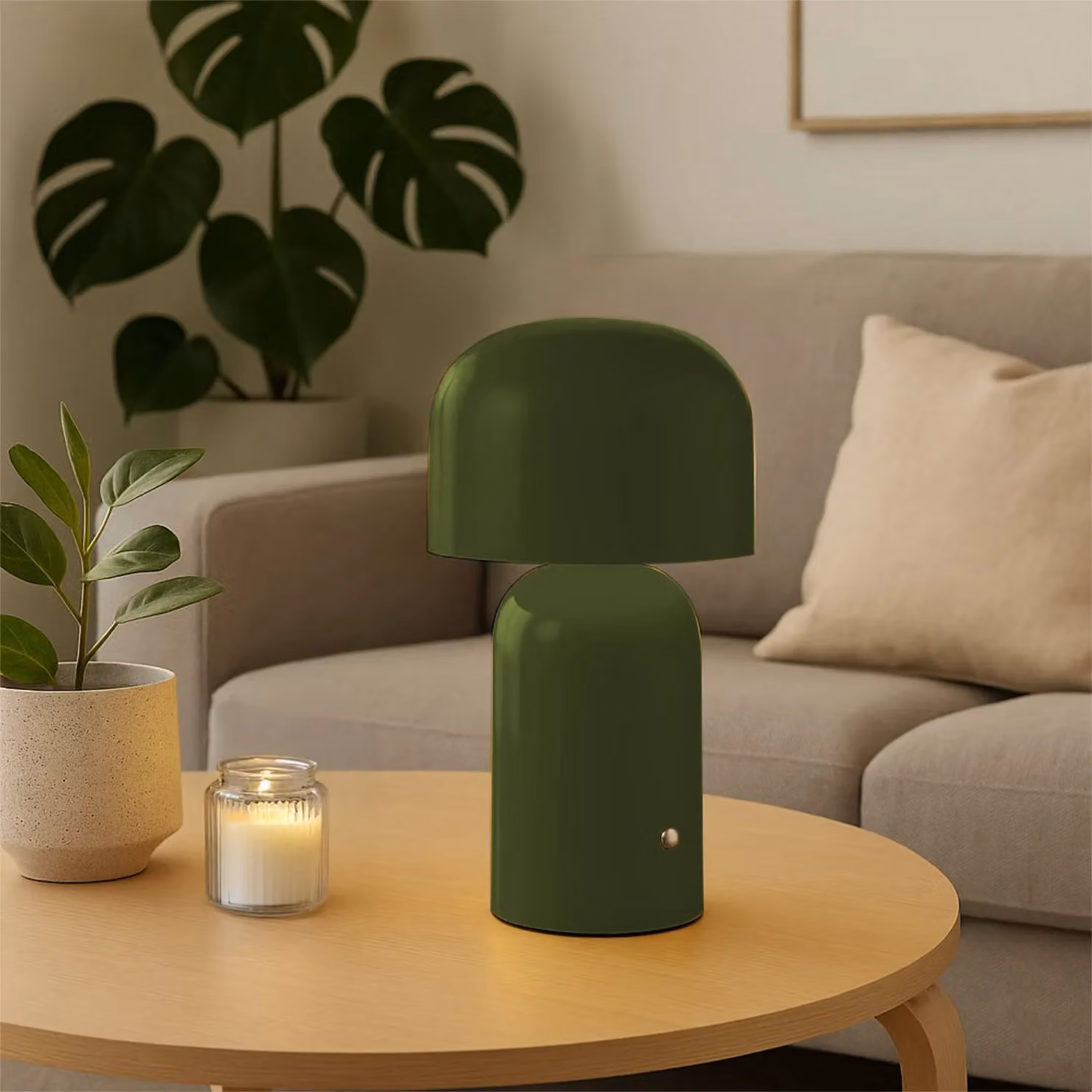 First Choice Lighting Christina Green LED Rechargeable Touch Table Lamps Twin Pack – 3