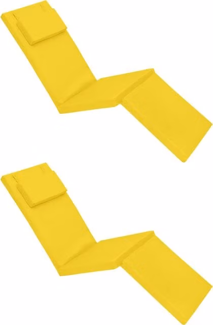 Gardenista Yellow Rectangular Outdoor Sun Lounger and Steamer Chair Cushion Set of 2