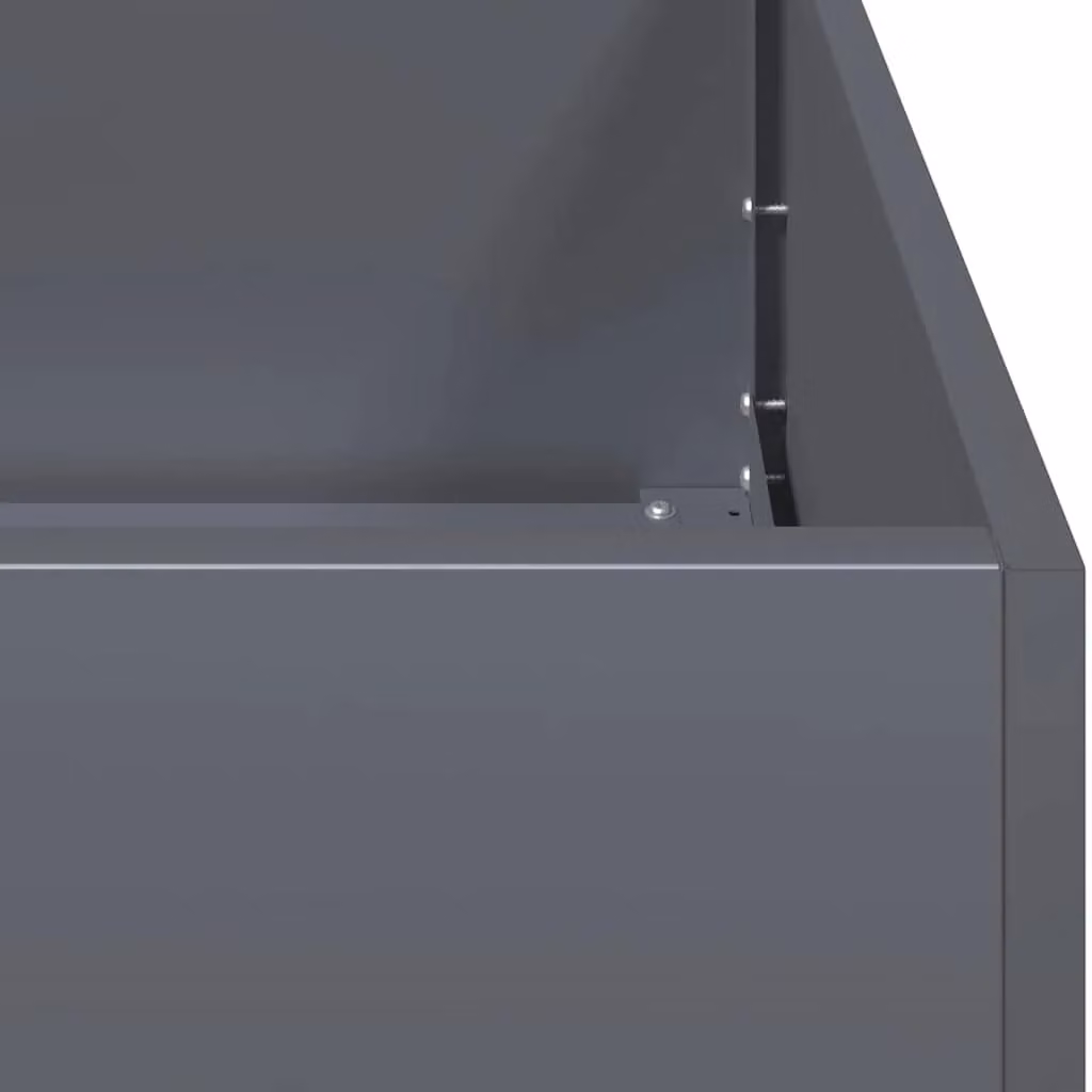 Berkfield Home Anthracite Steel Planter Tub W/D/H: 80 x 80 x 40 cm – 5